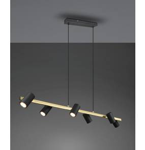 Lampa wisząca MARLEY 302400680 oprawa w kolorze czerni i złota TRIO