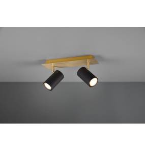 Lampa sufitowa MARLEY 802400280 oprawa w kolorze czarnym z drewnem TRIO