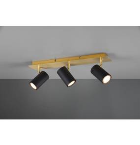 Lampa sufitowa MARLEY 802400380 oprawa w czarnym kolorze z drewnemTRIO