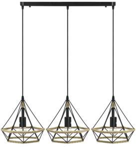 Lampa wisząca Piramida 8803/3 ZWIS - 06 czarna Elem 