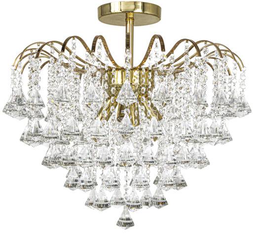 Lampa sufitowa Belweder 5193/4 TR złota Elem 