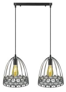 Lampa wisząca Klatka 6802/2 ZWIS -01 czarna Elem 