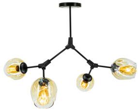 Lampa sufitowa Boston 1962/4 BLACK - 21QG czarna Elem 