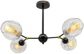 Lampa sufitowa Giro 1094/4 BLACK czarna Elem 