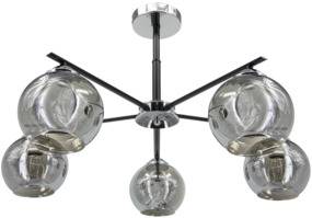 Lampa sufitowa Neapol 1859/5 8C BL czarny, chrom Elem 