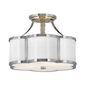 Lampa sufitowa CHANCE QN-CHANCE-SF-S-PN biała/polerowany nikiel Quintiesse 