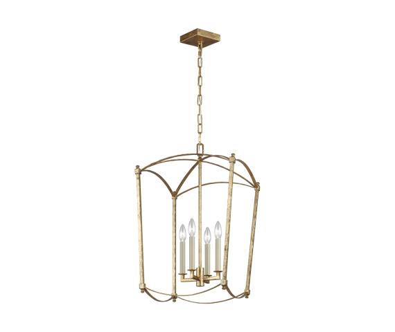 Lampa wisząca THAYER QN-THAYER-4P-ADB antyczne złoto Quintiesse 