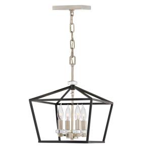 Lampa wisząca/sufitowa STINSON QN-STINSON-4P-M-BK polerowany nikiel Quintiesse 