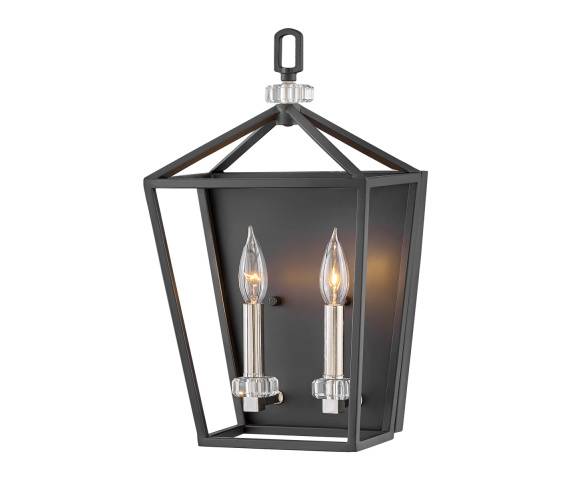 Lampa ścienna STINSON QN-STINSON2-BK polerowany nikiel Quintiesse 