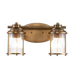 Lampa ścienna ASHLAND BAY QN-ASHLANDBAY2-NBR-BATH naturalny mosiądz  Quintiesse 