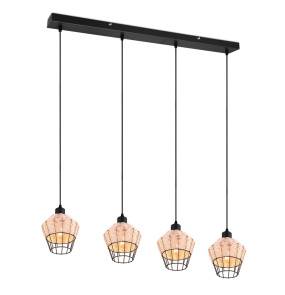 Lampa wisząca BORKA R31264036 rattanowa oprawa RL