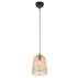 Lampa wisząca LOVIS R31141036 oprawa w kolorze czarnym z rattanowym kloszem RL