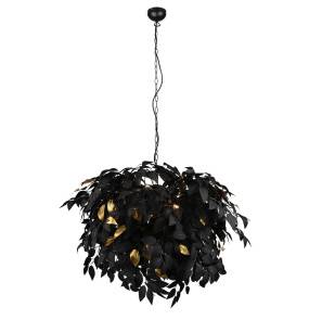 lampa wisząca LEAVY R10464032 oprawa w kolorze czarnym z elementami złota RL