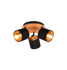 Lampa sufitowa TOMMY R81333930 oprawa w kolorze drewna, czerni i złota RL