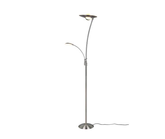 Lampa podłogowa GRANBY 424310207 oprawa w kolorze srebrnym z możliwością regulacji barwy światła TRIO