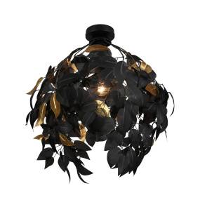 Lampa sufitowa LEAVY R60461032 oprawa w kolorze czarnym z elementami złota RL