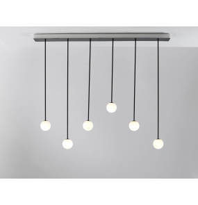 Lampa wisząca Alfi L120S.6 czarna/złota Estiluz