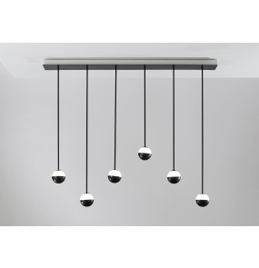 Lampa wisząca Alfi L120S.6A czarna/złota Estiluz