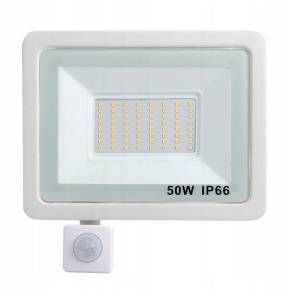 Naświetlacz z czujnikiem ruchu 50W 6000K halogen zewnętrzny biały DL