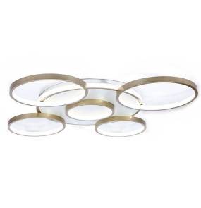 Lampa sufitowa LED + pilot 102W DL-F05 DL złote koła DL