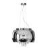 Lampa wisząca 40cm szklana srebrny z prześwitami drobne korale DL