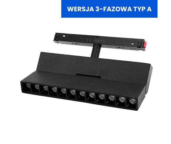 Lampa z diodami do szyn magnetycznych DL 12W 4000K DDCX-GDZD12 - TYP A