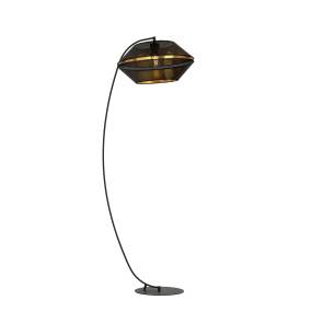 Lampa podłogowa MALIA LP1 BLACK/GOLD 1185/LP1 czarno-złota Emibig