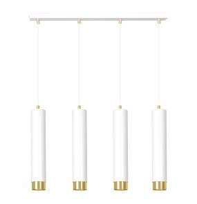 Lampa wisząca KIBO 4 WHITE-GOLD 642/4 biało-złota Emibig