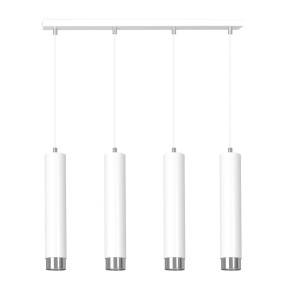 Lampa wisząca KIBO 4 WHITE-CHROME 641/4 biało-chromowana Emibig