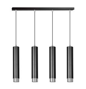 Lampa wisząca KIBO 4 BLACK-CHROME 643/4 czarno-chromowana Emibig