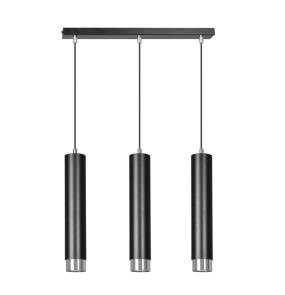 Lampa wisząca KIBO 3 BLACK-CHROME 643/3 czarno-chromowana Emibig