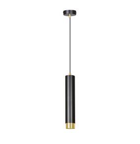 Lampa wisząca KIBO 1 BLACK-GOLD 644/1 czarno-złota Emibig