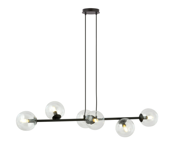Lampa wisząca ROSSI 6 BL TRANSPARENT 874/6 transparentne klosze Emibig