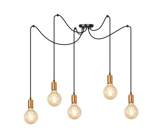 Lampa wisząca SPARK 5 446/5 czarna Emibig
