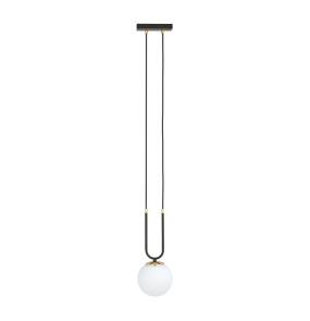 Lampa wisząca GLAM 1 BLACK/OPAL 1112/1 Emibig