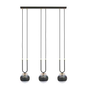 Lampa wisząca GLAM 3 BLACK/STRIPE 1113/3 Emibig