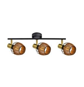 Lampa sufitowa COPA R5022003-3TU oprawa w kolorze czerni i złota ZUMA LINE