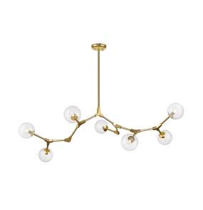 Lampa wisząca DEIMOS P0462-07D-U8AC nowoczesna oprawa w kolorze złotym z kloszami w kształcie kuli Zuma Line