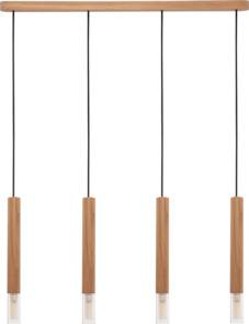 Lampa wisząca MADERA 8620403 oprawa w kolorze czerni i drewna ZUMA LINE