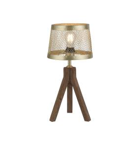 Lampa stołowa FREDERIK 11423-60 elegancka, trójnożna oprawa z drewna ZUMA LINE
