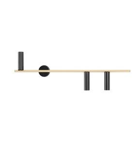 Kinkiet TREVO WALL 3 BLACK BRASS PRAWY 1083Y40_2 oprawa w kolorze czerni i mosiądzu ALDEX