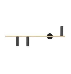 Kinkiet TREVO WALL 3 BLACK BRASS LEWY 1083Y40 oprawa w kolorze czerni i mosiądzu ALDEX