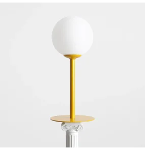 Lampa stołowa PINNE 1080B14 Aldex nowoczesna oprawa w kolorze musztardowym