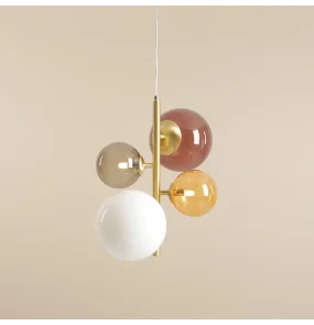 Lampa wisząca BLOOM 4 MULTICOLOUR 1111L40 Aldex nowoczesna oprawa szklana