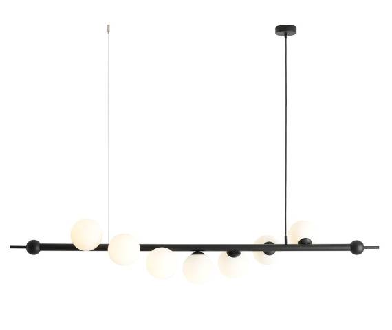 Lampa wisząca WAVE 7 BLACK 1115T1 oprawa w kolorze czarnym ALDEX