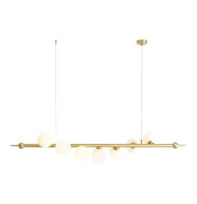 Lampa wisząca WAVE 7 BRASS 1115T40 oprawa w kolorze mosiądzu ALDEX
