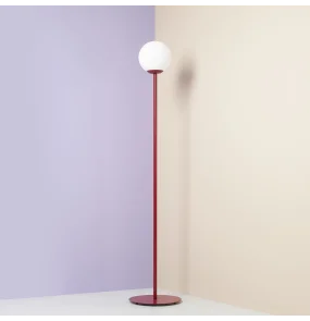 Lampa podłogowa PINNE FLOOR RED WINE 1080A15 Aldex nowoczesna oprawa w kolorze czerwonego wina