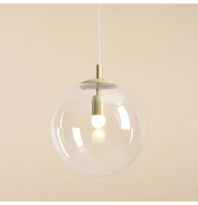 Lampa wisząca GLOBE PISTACHIO 562G12 Aldex oprawa szklana z wykończeniem w kolorze pistacjowym