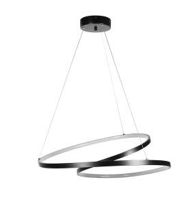 Lampa wisząca dekoracyjna LED 60W czarna DL-J06 +pilot DL