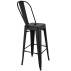 Krzesło barowe TOWER BIG BACK 66 (Paris) czarne